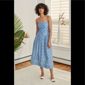 A Peace Treaty Tiza Bandeau Midi Dress, Small